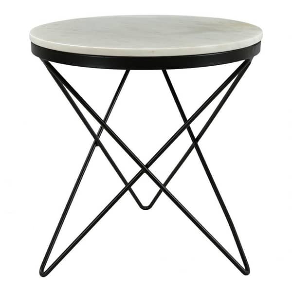 HALEY SIDE TABLE BLACK - FRONT VIEW
