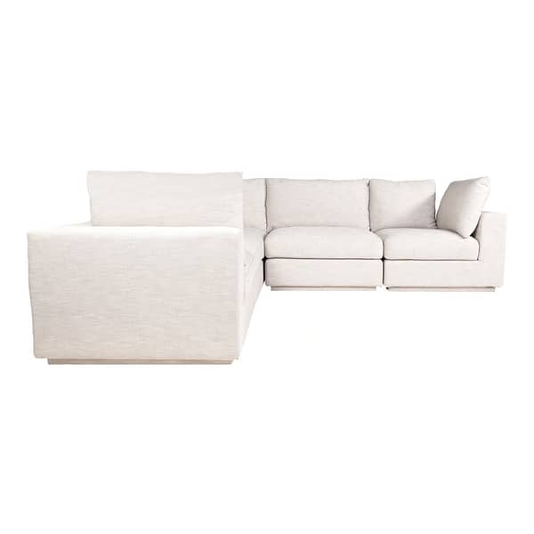 JUSTIN CLASSIC L MODULAR SECTIONAL TAUPE - RIGHT SIDE CORNER VIEW