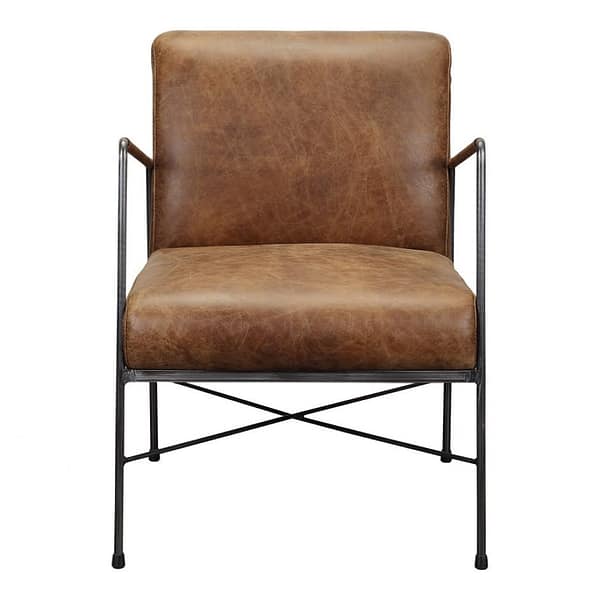 DAGWOOD LEATHER ARMCHAIR - FRONT VIEW