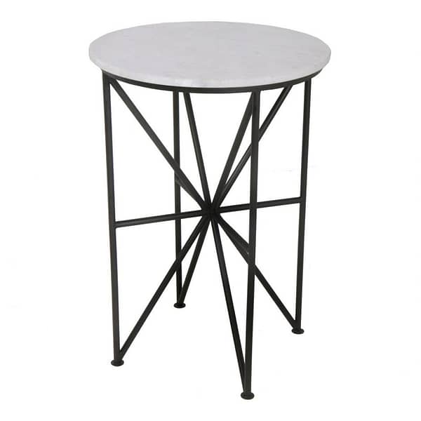 QUADRANT MARBLE ACCENT TABLE - FRONT VIEW