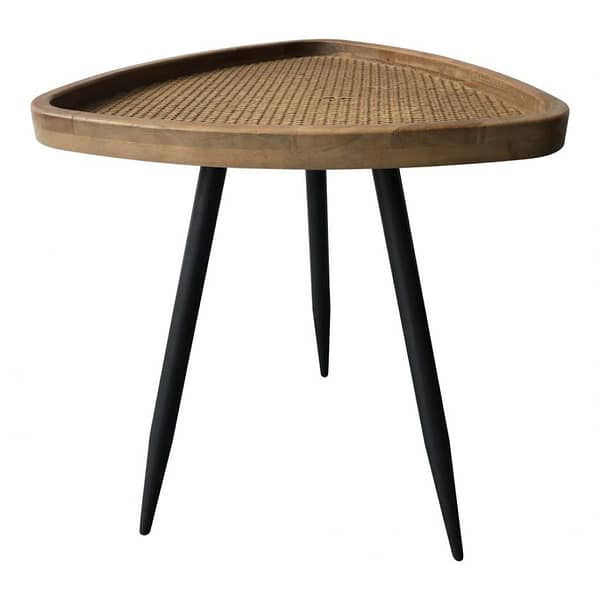 ROLLO RATTAN SIDE TABLE - FRONT VIEW