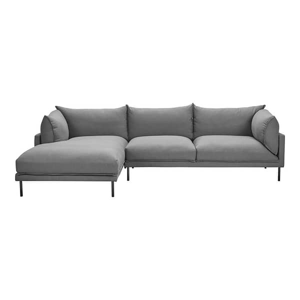 JAMARA SECTIONAL CHARCOAL LEFT - FRONT VIEW