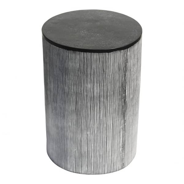 ALTHEA END TABLE BLACK PATINA - FRONT ANGLE VIEW