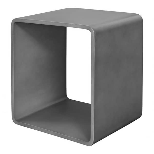 CALI ACCENT CUBE GREY - FRONT ANGLE VIEW