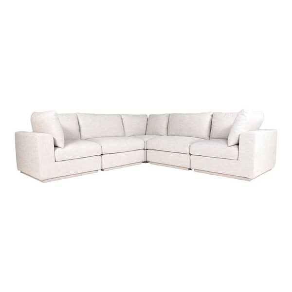 JUSTIN CLASSIC L MODULAR SECTIONAL TAUPE - FRONT VIEW