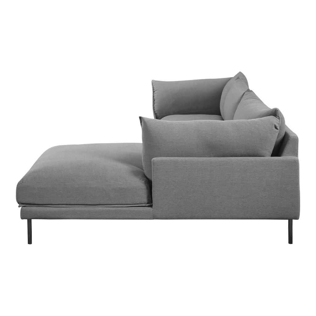 JAMARA SECTIONAL CHARCOAL RIGHT CORNER LEFT SIDE VIEW